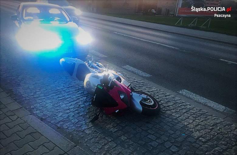 Policjanci po pościgu zatrzymali motocyklistę