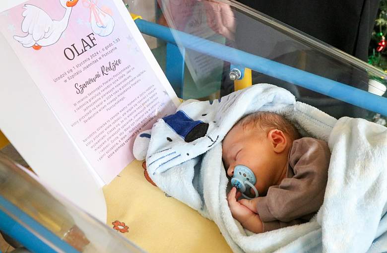 Olaf z Pszczyny jest pierwszym noworodkiem, który urodził się w 2024 roku w Szpitalu Joannitas w Pszczynie